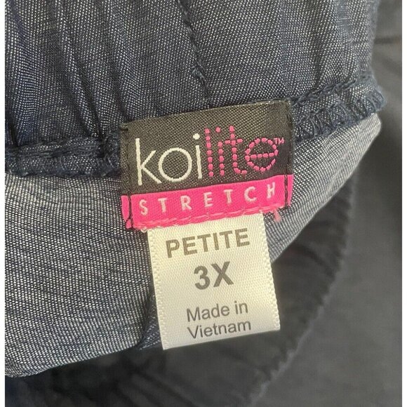 Koi Lite Stretch Petite 3X Heather Navy Momentum 749-P-133 Scrub Pants New - Picture 5 of 12